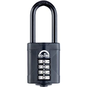 Squire Heavy Duty Padlock (CP50BLACK/2.5)- Hardened Steel 2.5 Extra Long Shackle Squire Heavy Duty Padlock (CP50BLACK/2.5)- Hardened Steel 2.5 Extra Long Shackle
