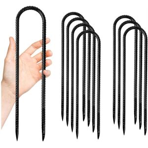 Unbranded 8 Pack Steel Rebar Stakes, 12-Inch Heavy Duty U Hook Metal Fence Stake, Rustproo Unbranded 8 Pack Steel Rebar Stakes, 12-Inch Heavy Duty U Hook Metal Fence Stake, Rustproo