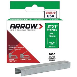 Arrow JT21 Staples 10mm 3/8'' 1000pk Arrow JT21 Staples 10mm 3/8'' 1000pk
