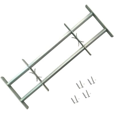 vidaXL Adjustable Security Grille with 2 Crossbars - Security Grille vidaXL Adjustable Security Grille with 2 Crossbars - Security Grille