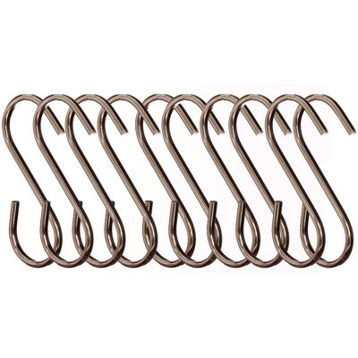 Premier Housewares Set of 10 Sorello Hanging Hooks, Iron, Chrome Premier Housewares Set of 10 Sorello Hanging Hooks, Iron, Chrome
