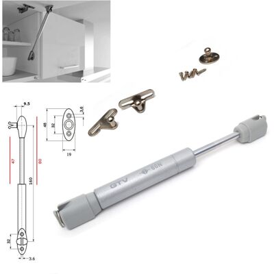 GTV - 60N-160mm - Soft close - Cabinet door - Gas strut GTV - 60N-160mm - Soft close - Cabinet door - Gas strut