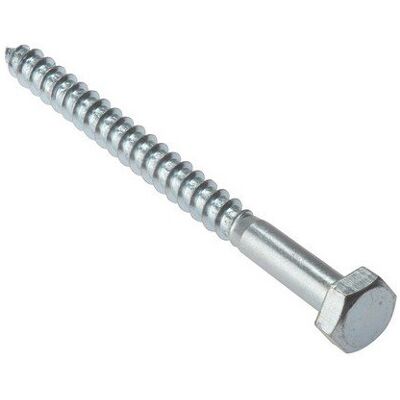 Forgefix Forge 10CS10150 Coach Screw Hexagon Head Single Thread ZP M10 x 150mm Bag of 10 Forgefix Forge 10CS10150 Coach Screw Hexagon Head Single Thread ZP M10 x 150mm Bag of 10