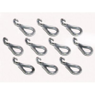 SecureFix Direct X10 3" Zinc Plated Spring Snap Hooks To Crue - Chain Grip Fixing Clip SecureFix Direct X10 3" Zinc Plated Spring Snap Hooks To Crue - Chain Grip Fixing Clip