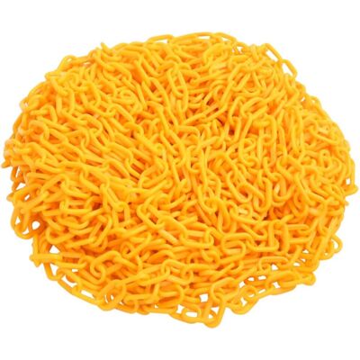 vidaXL Warning Chain Yellow 100 m Ø8 mm Plastic Safety Barrier Link - Safety Barrier Chain vidaXL Warning Chain Yellow 100 m Ø8 mm Plastic Safety Barrier Link - Safety Barrier Chain