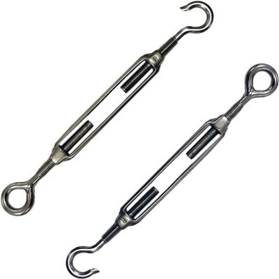 Loops 2x 12mm Hook & Eye Straining Screw Turnbuckle Galvanised Steel Wire Rope Tension Loops 2x 12mm Hook & Eye Straining Screw Turnbuckle Galvanised Steel Wire Rope Tension
