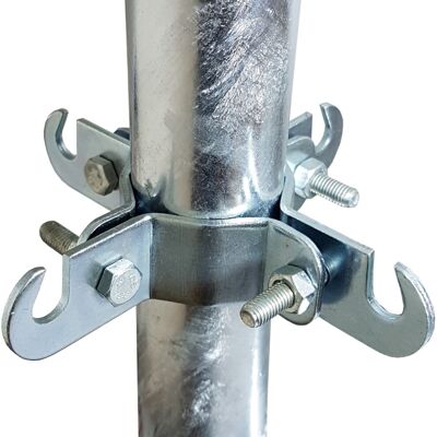 Loops Outdoor 2 inch 4 Leg/Way Aerial Pole Mast Hook Bracket Lashing Wire Rope Mount Loops Outdoor 2 inch 4 Leg/Way Aerial Pole Mast Hook Bracket Lashing Wire Rope Mount