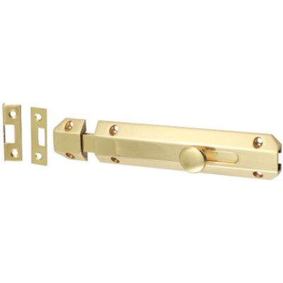 Timco - Architectural Flat Section Bolt - Polished Brass - Bolt Timco - Architectural Flat Section Bolt - Polished Brass - Bolt