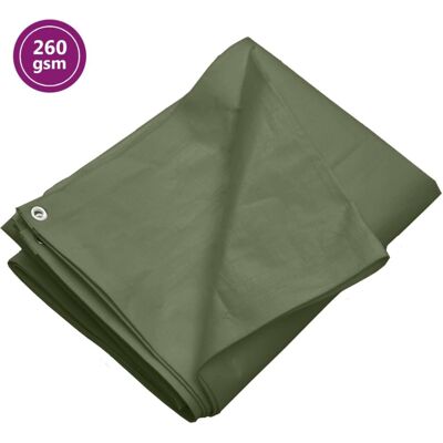 vidaXL Green Tarpaulin 6x12m HDPE Waterproof Cover vidaXL Green Tarpaulin 6x12m HDPE Waterproof Cover
