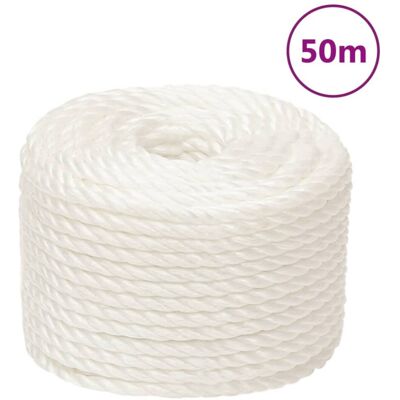 vidaXL 14 mm White Twisted Rope - Rope vidaXL 14 mm White Twisted Rope - Rope