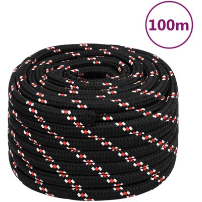 vidaXL Boat Rope Black 20 mm 100 m Marine Rope - Marine Rope vidaXL Boat Rope Black 20 mm 100 m Marine Rope - Marine Rope