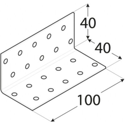 SS8GROUP (4, 40 x 40 Width: 100 mm) Angle Bracket Heavy Duty Galvanised Corner Brace 90 D SS8GROUP (4, 40 x 40 Width: 100 mm) Angle Bracket Heavy Duty Galvanised Corner Brace 90 D