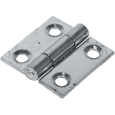Timco Steel 1838 Pattern Fixed Pin Butt Hinge - 25 x 25 x 1.2mm (Bright Zinc) (2 Timco Steel 1838 Pattern Fixed Pin Butt Hinge - 25 x 25 x 1.2mm (Bright Zinc) (2