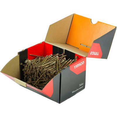 Timco Solo Countersunk Gold Woodscrews - 4.0 x 80mm - 1000 Pieces Timco Solo Countersunk Gold Woodscrews - 4.0 x 80mm - 1000 Pieces