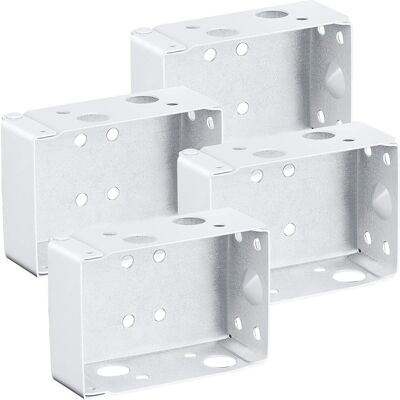 Exogio 4 Pieces Blind Brackets 2 Inch Low Box Mounting Bracket for Headrail (White) Exogio 4 Pieces Blind Brackets 2 Inch Low Box Mounting Bracket for Headrail (White)
