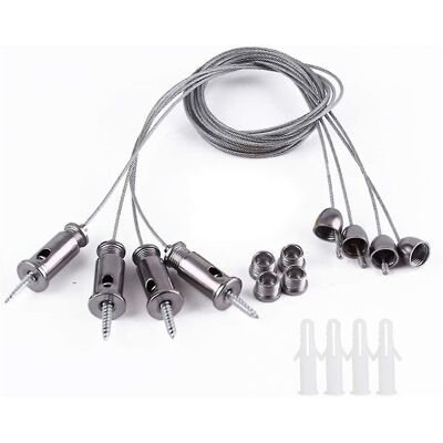 Unbranded 10pcs Stainless Steel Wire Rope Hook, Stainless Steel Rope Hanging Wire Kit Unbranded 10pcs Stainless Steel Wire Rope Hook, Stainless Steel Rope Hanging Wire Kit