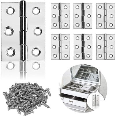 Unbranded 21pcs Hinge Stainless Steel Door Hinges With 6 Mounting Holes Small Door Hinges Unbranded 21pcs Hinge Stainless Steel Door Hinges With 6 Mounting Holes Small Door Hinges