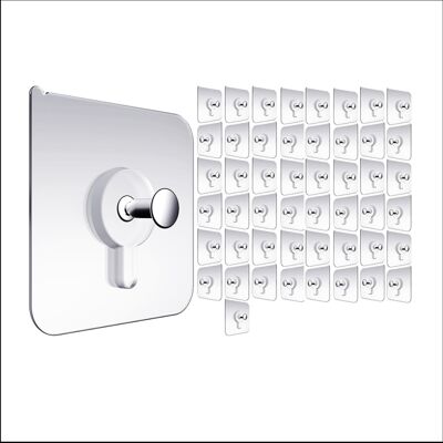 Tlily Wall Hangers Without Nails, Wall Hooks for Hanging, 50 Packs Adhesive Wall Hooks Tlily Wall Hangers Without Nails, Wall Hooks for Hanging, 50 Packs Adhesive Wall Hooks