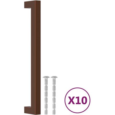 vidaXL Cabinet Handles 10 Pcs. Bronze 192 mm Stainless Steel - Cabinet Handles vidaXL Cabinet Handles 10 Pcs. Bronze 192 mm Stainless Steel - Cabinet Handles