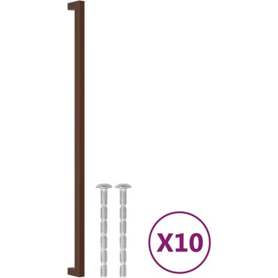 vidaXL Cabinet Handles - 10 pcs Bronze 480 mm Stainless Steel vidaXL Cabinet Handles - 10 pcs Bronze 480 mm Stainless Steel