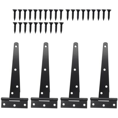 Tlily 4 PCS 6 Inch Heavy Duty Door Hinges T-Strap Tee Shed Hinge Gate Hinges for Woode Tlily 4 PCS 6 Inch Heavy Duty Door Hinges T-Strap Tee Shed Hinge Gate Hinges for Woode