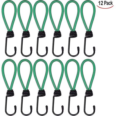 Unbranded 12 Expansion Hooks, Tensioning Rubber With Hook, Tarpaulin Tensioner With Spiral Unbranded 12 Expansion Hooks, Tensioning Rubber With Hook, Tarpaulin Tensioner With Spiral