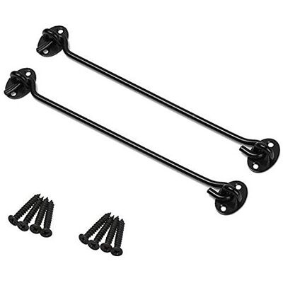 Mgoodoo 16 Inch Stainless Steel Cabin Hook and Eye Latch Lock - Silent Door/Gate Catch, Mgoodoo 16 Inch Stainless Steel Cabin Hook and Eye Latch Lock - Silent Door/Gate Catch,