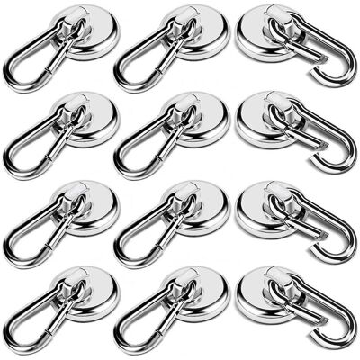 Unbranded 12 Pack Strong Magnetic Hooks, 60lbs Heavy Duty Magnet Hooks Strong Neodymium Ma Unbranded 12 Pack Strong Magnetic Hooks, 60lbs Heavy Duty Magnet Hooks Strong Neodymium Ma