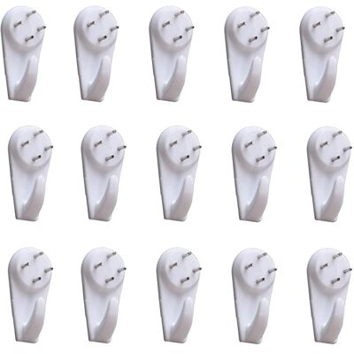 Upstore 20Pcs Plastic Picture Hooks for Hard Wall Picture Hanging Kit Non-Trace Drywall Upstore 20Pcs Plastic Picture Hooks for Hard Wall Picture Hanging Kit Non-Trace Drywall