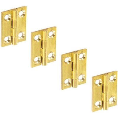 Centurion 2 Pairs of 25mm Solid Brass Butt Hinges For ModelMaking or Cabinet + Screws Centurion 2 Pairs of 25mm Solid Brass Butt Hinges For ModelMaking or Cabinet + Screws