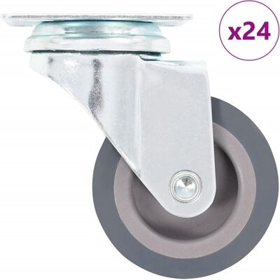 vidaXL 24 pcs Swivel Casters - Casters vidaXL 24 pcs Swivel Casters - Casters