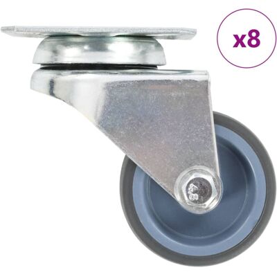 vidaXL Twin-wheel Swivel Casters - Furniture Casters - 100kg Capacity vidaXL Twin-wheel Swivel Casters - Furniture Casters - 100kg Capacity