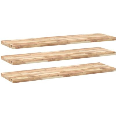 vidaXL Natural 3-Piece Floating Shelves 140x40x4cm vidaXL Natural 3-Piece Floating Shelves 140x40x4cm