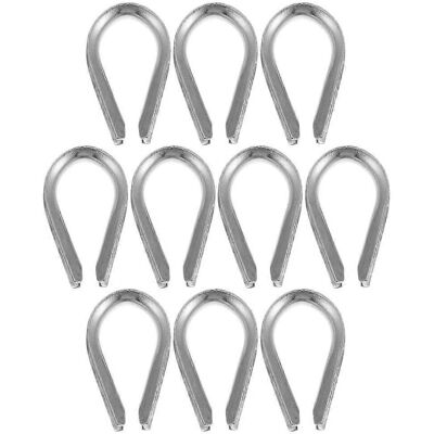Kricely (As show, One size) 10pcs Wire Rope Thimble Stainless Steel Cable Thimbles Riggi Kricely (As show, One size) 10pcs Wire Rope Thimble Stainless Steel Cable Thimbles Riggi