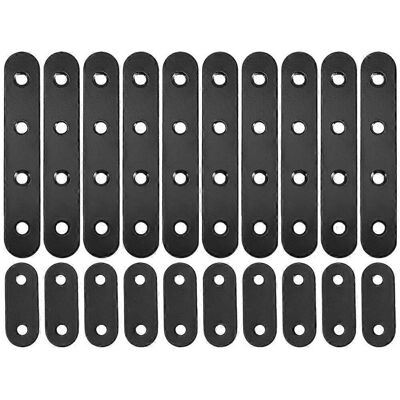 Kricely (As show, One size) 20pcs Straight Plates Stainless Steel Brackets Furniture Fla Kricely (As show, One size) 20pcs Straight Plates Stainless Steel Brackets Furniture Fla