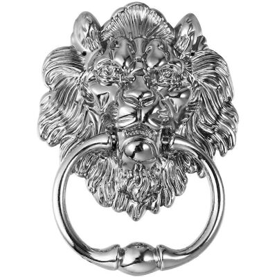 Kricely (As show, One size) Antique Lion Head Door Knocker Front Door Handle Silver Tone Kricely (As show, One size) Antique Lion Head Door Knocker Front Door Handle Silver Tone