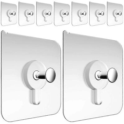 Kricely (As show, One size) 20pcs Adhesive Hooks Wall Mount Hooks Removable Picture Hang Kricely (As show, One size) 20pcs Adhesive Hooks Wall Mount Hooks Removable Picture Hang