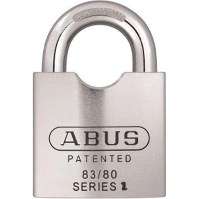 ABUS 83/80 300 Schlage Rekeyable Chrome Plated Brass Padlock Zero Bitted ABUS 83/80 300 Schlage Rekeyable Chrome Plated Brass Padlock Zero Bitted