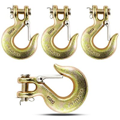 Monster Cable 3/8'' Heavy Duty Forged Steel Clevis Slip Hook (Set of 4) Safety Hook G70 Tow C Monster Cable 3/8'' Heavy Duty Forged Steel Clevis Slip Hook (Set of 4) Safety Hook G70 Tow C