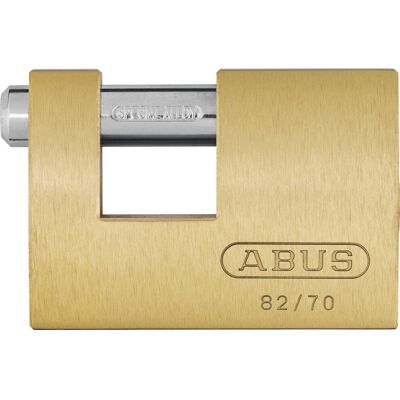 ABUS 82/70 Monoblock Brass Padlock Keyed Different ABUS 82/70 Monoblock Brass Padlock Keyed Different