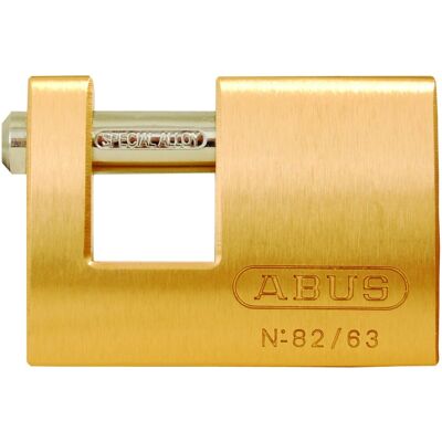 ABUS 82/63 Monoblock Brass Padlock Keyed Different ABUS 82/63 Monoblock Brass Padlock Keyed Different