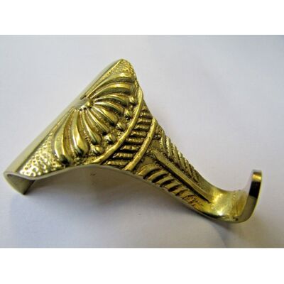 Solid Brass Ornate Picture Hook polished brass by Ironmongery World Solid Brass Ornate Picture Hook polished brass by Ironmongery World