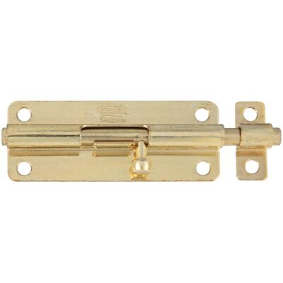 Stanley Hardware S758-340 CD1078 Barrel Bolt in Satin Brass Tone Stanley Hardware S758-340 CD1078 Barrel Bolt in Satin Brass Tone