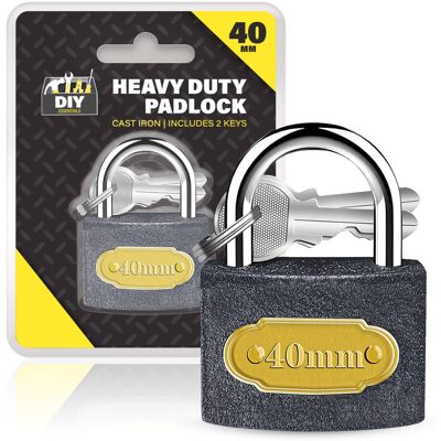 SOL 2X Heavy Duty Padlocks with Keys, 40mm Outdoor Lock with 2 Matching Key Set, Har SOL 2X Heavy Duty Padlocks with Keys, 40mm Outdoor Lock with 2 Matching Key Set, Har