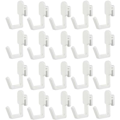 Kricely (As show, One size) 20pcs Peg Board Hook Plastic J Style Display Hook Shelf Hang Kricely (As show, One size) 20pcs Peg Board Hook Plastic J Style Display Hook Shelf Hang