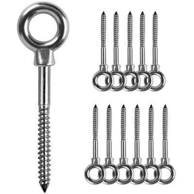 Unbranded 12 PCs Eye Bolts M6 x 60mm eye screw M6 lifting eyes Eye screw 316 stainles Unbranded 12 PCs Eye Bolts M6 x 60mm eye screw M6 lifting eyes Eye screw 316 stainles