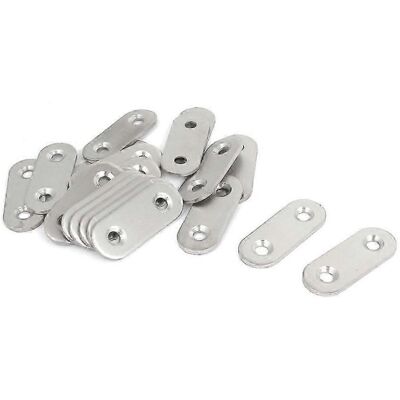 Kikidex (As show, One size) Stainless Steel Flat Bracket Straight Mending Fixing Plates Kikidex (As show, One size) Stainless Steel Flat Bracket Straight Mending Fixing Plates