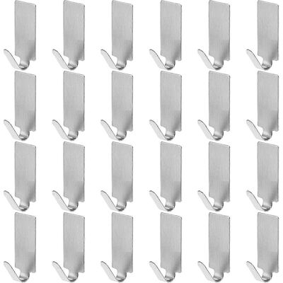Unbranded (As show, One size) PWHJ 24pc Adhesive Hook Stainless Steel Hook Unbranded (As show, One size) PWHJ 24pc Adhesive Hook Stainless Steel Hook