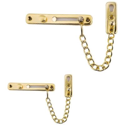 Unbranded (As show, One size) Stainless Steel Chain Door Lock 2 PackHeavy Duty Inside Door Unbranded (As show, One size) Stainless Steel Chain Door Lock 2 PackHeavy Duty Inside Door