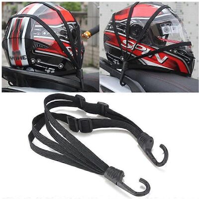 Unbranded (As show, One size) Motorcycle Helmet Luggage Straps Adjustable Bicycle Elastic Unbranded (As show, One size) Motorcycle Helmet Luggage Straps Adjustable Bicycle Elastic